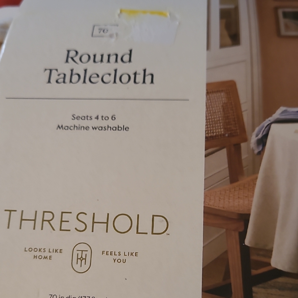 Threshold Round Tablecloth - Cream